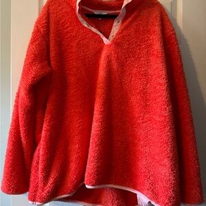 Crown & Ivy Vibrant Red Cowl Neck Sweater